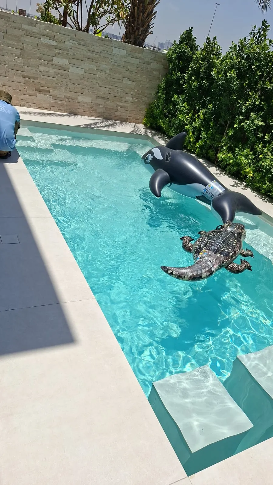 Crystal clear pool after Altaif cleaning service in Dubai