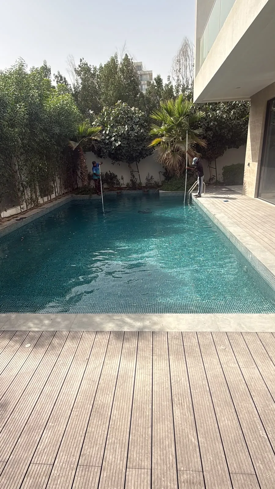 Villa pool maintained by Altaif Pool Cleaning in Dubai